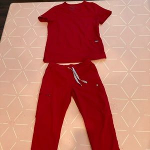 Fig scrub set Size S color red